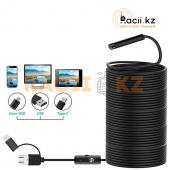 Эндоскоп (гибкая камера) 15 метров Micro USB, USB и Type-C