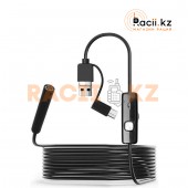 Эндоскоп USB/Type-C 8мм (гибкая камера) 15 метров